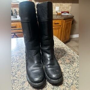 Harley-Davidson Black Combat Moto Boots with Buckles